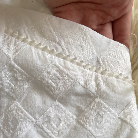 Southern tide white geometrical print crewneck sleeveless sheath midi dress sz 4 - Picture 6 of 17